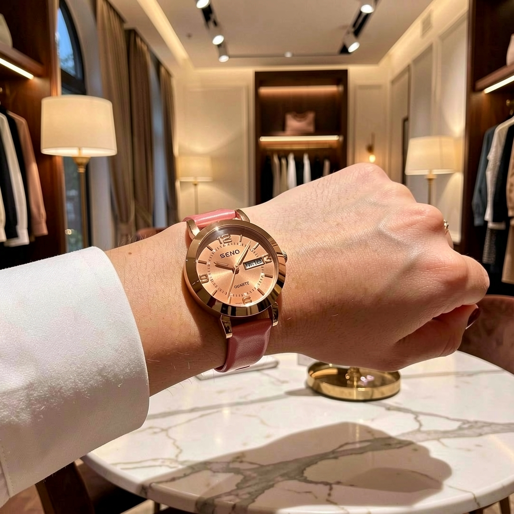 Women's Quartz Watch with Luminous Hands