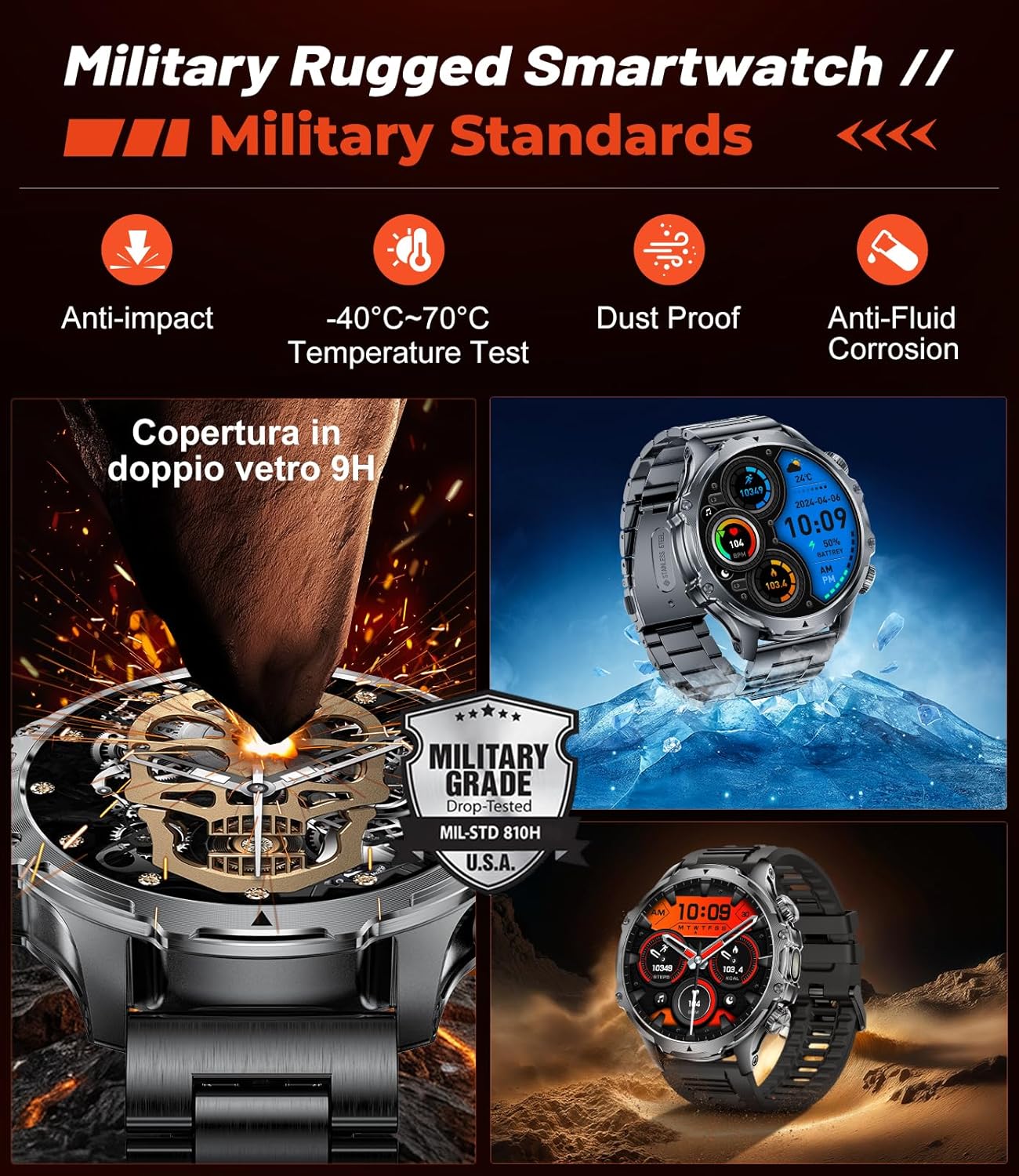 Military Smart Watch for Men
