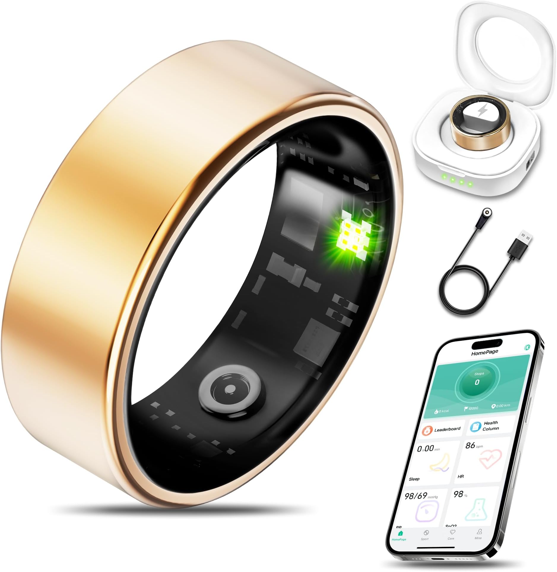 Smart health ring for women and men