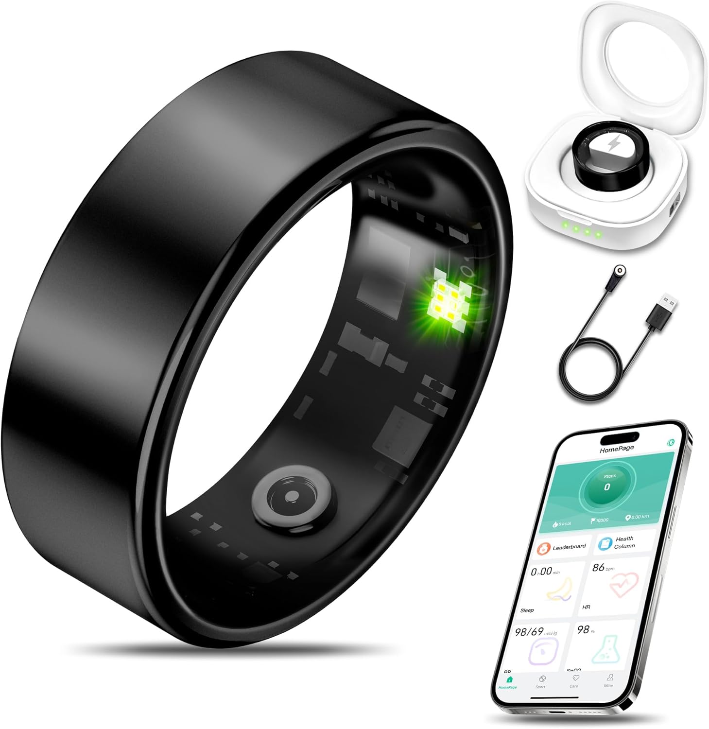 Smart health ring for women and men
