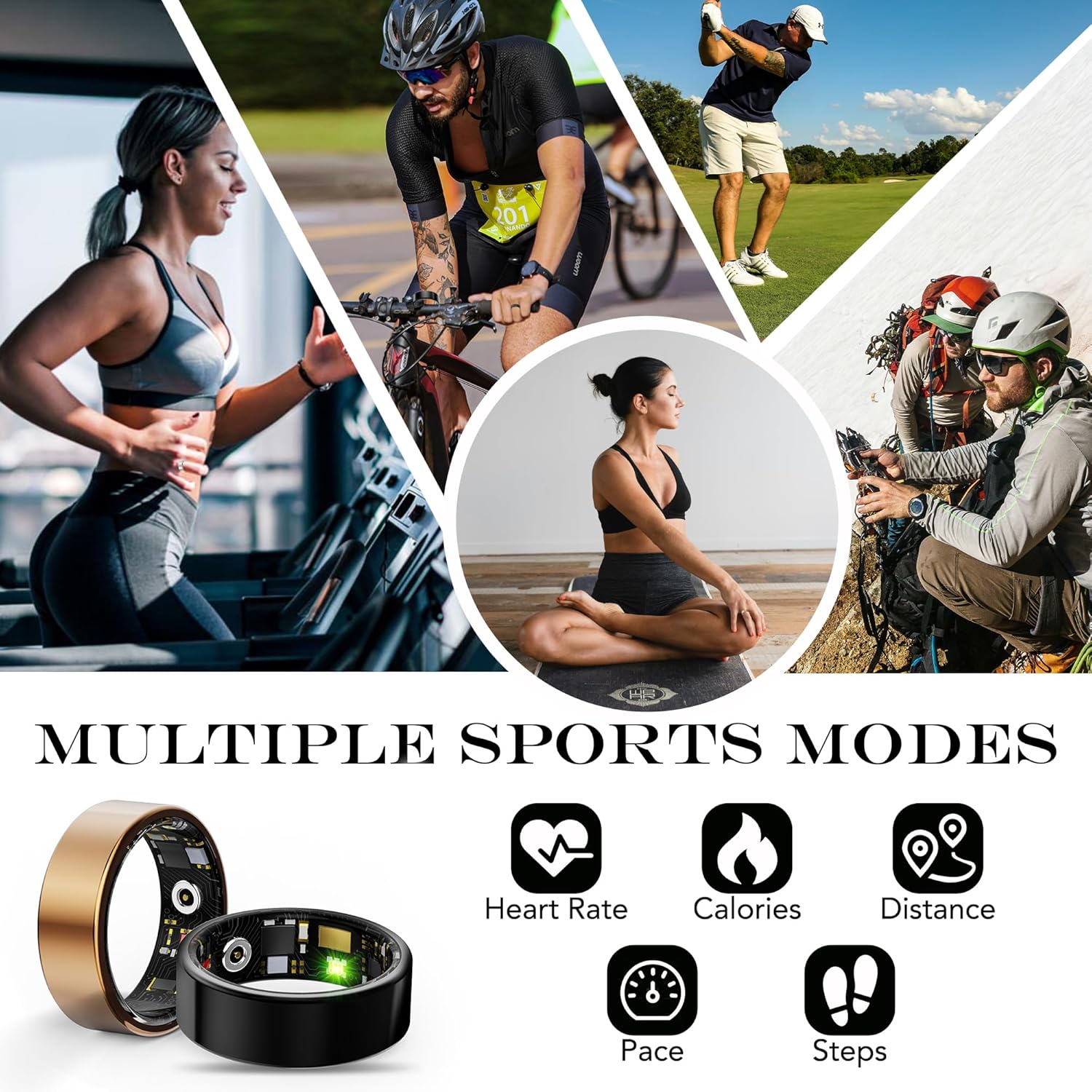 Smart health ring for women and men