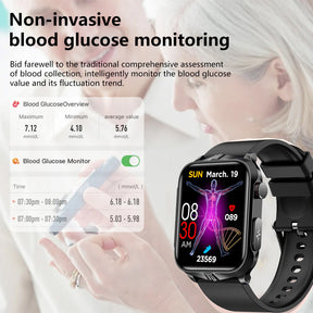 Upgraded version of TK11P blood pressure watch with heart rate, blood sugar monitoring, call smart watch