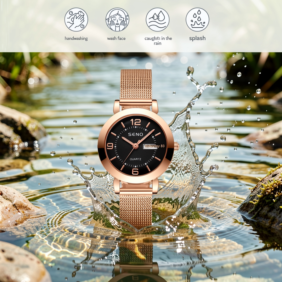 Women's Quartz Watch with Luminous Hands