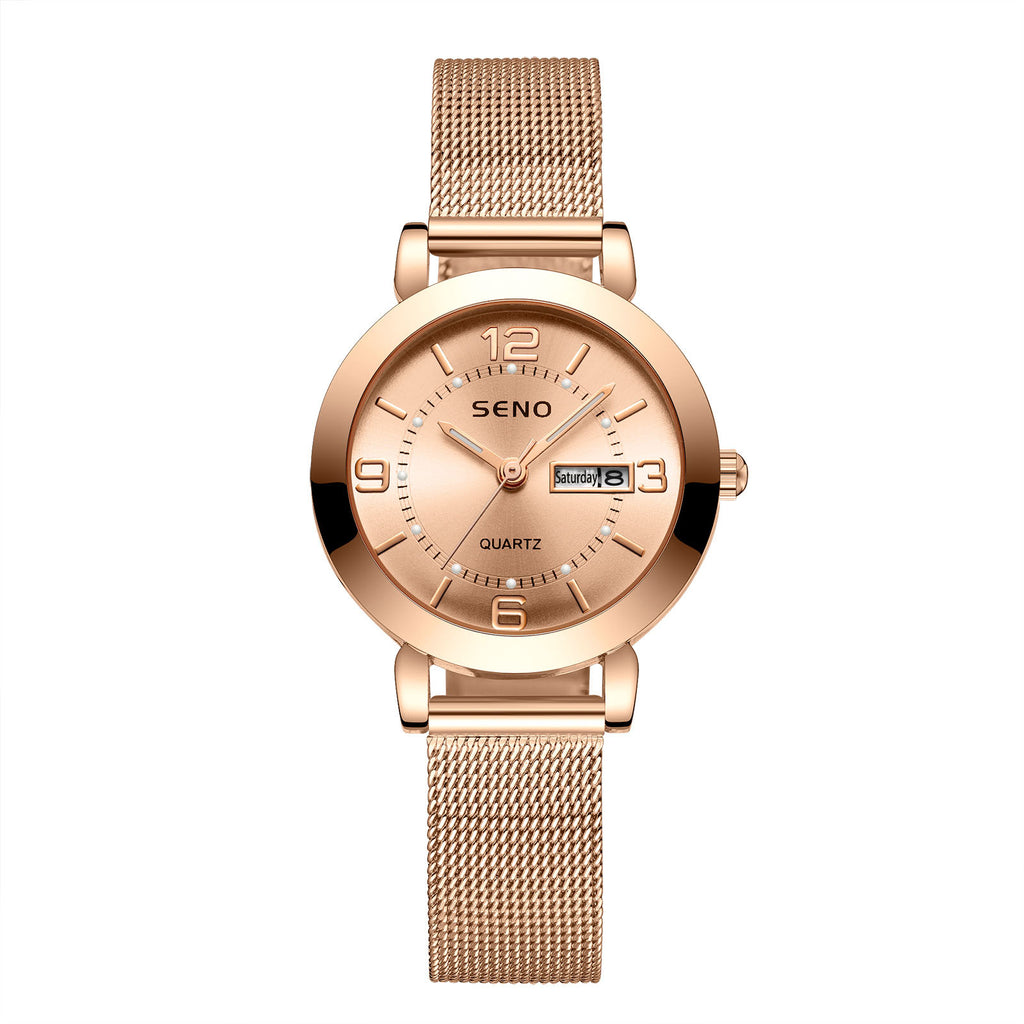 Women's Quartz Watch with Luminous Hands