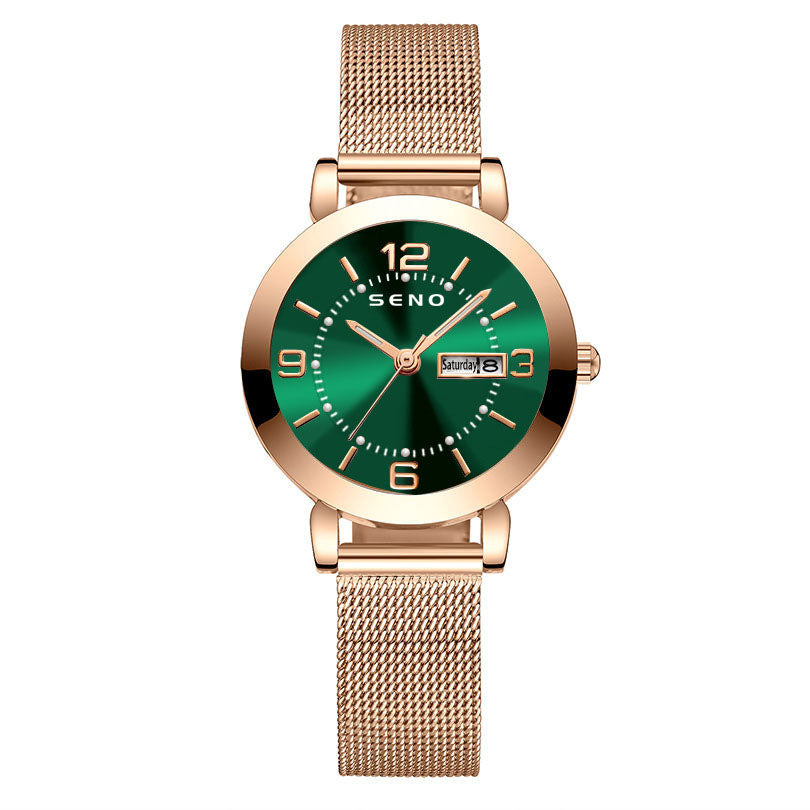 Women's Quartz Watch with Luminous Hands