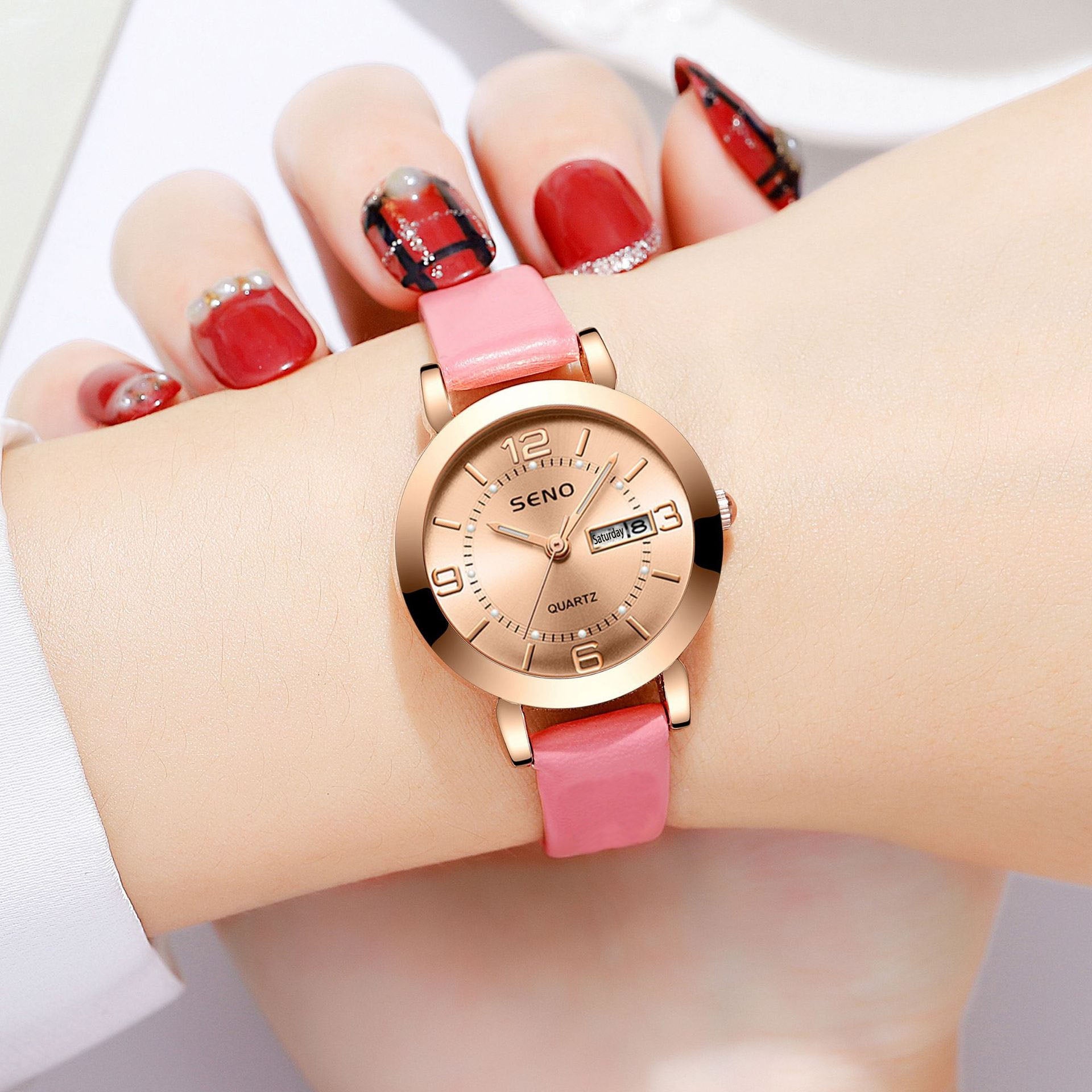 Women's Quartz Watch with Luminous Hands