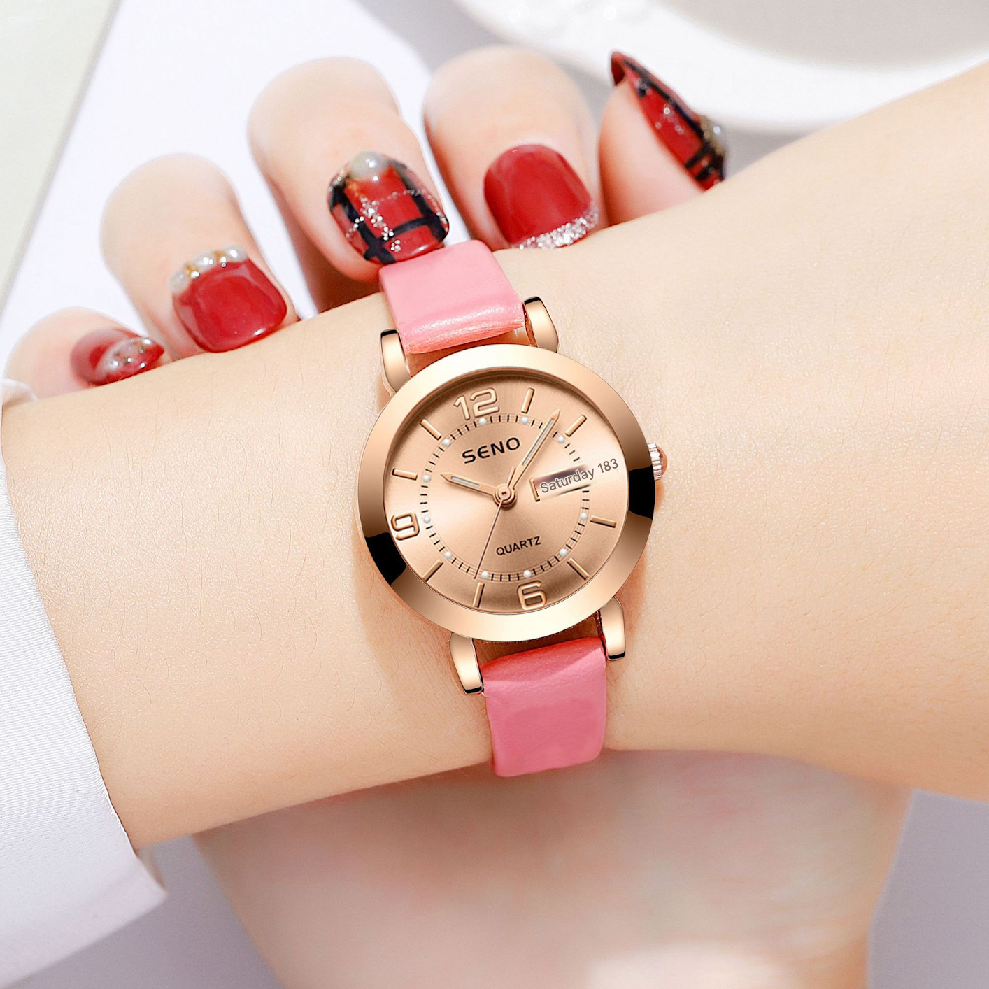 Women's Quartz Watch with Luminous Hands