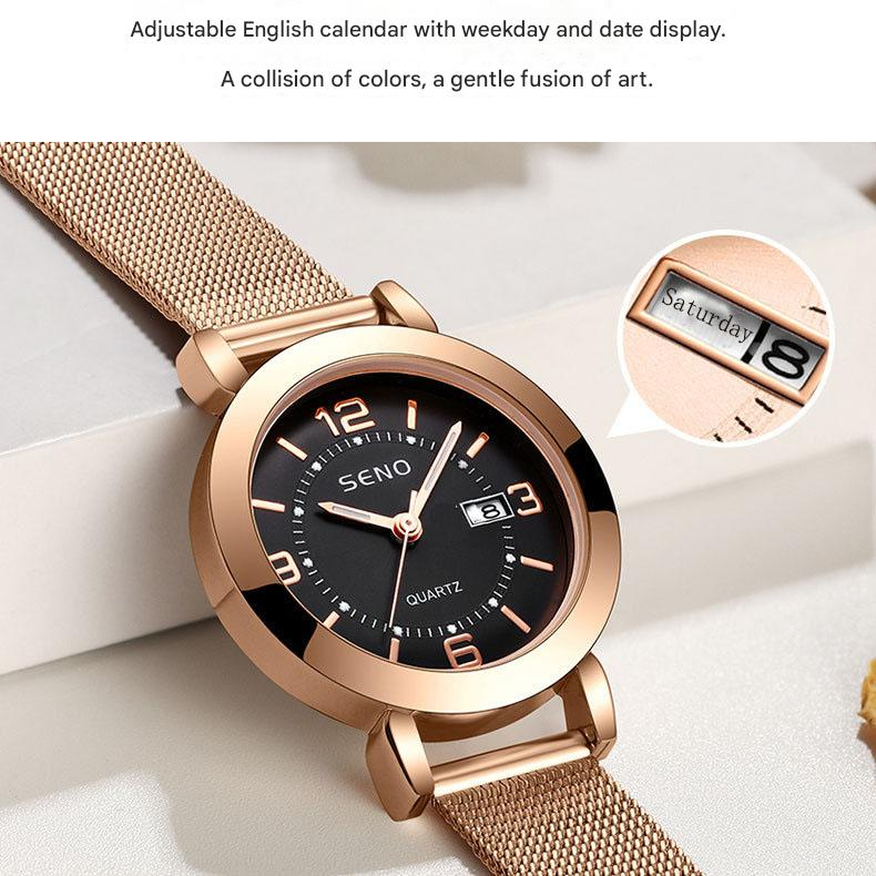 Women's Quartz Watch with Luminous Hands