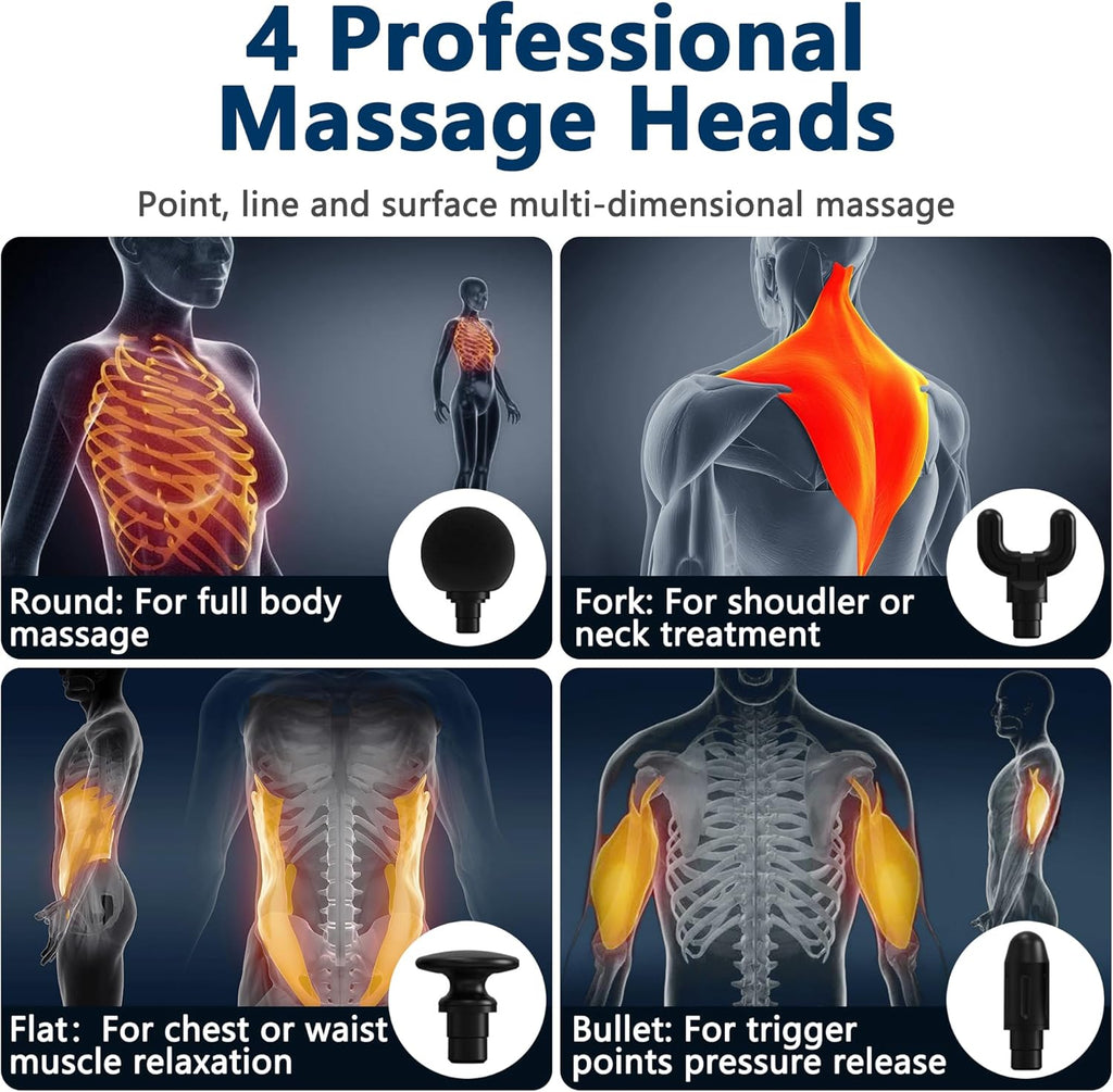 Upgraded extended handle back massager